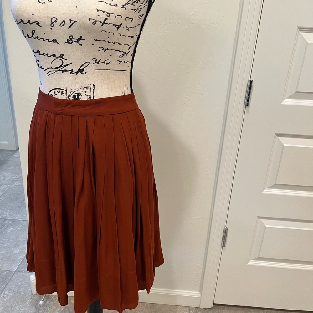 Talbots A-Line Skirt in Rich Rust